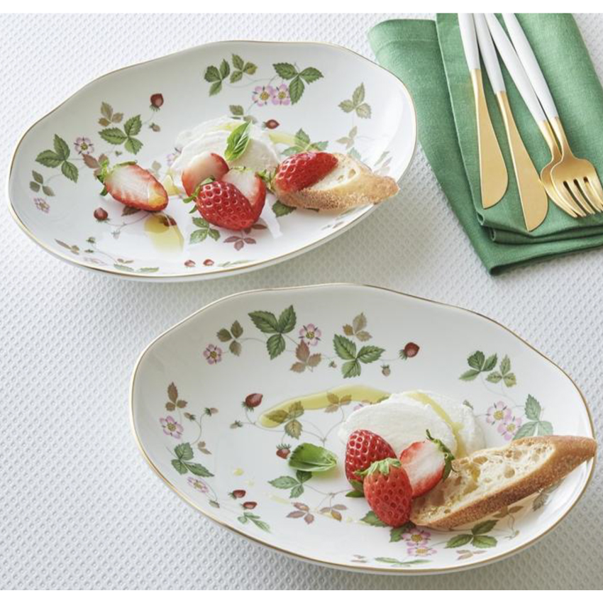 ワイルド ストロベリー オーバルディッシュ ペアセット