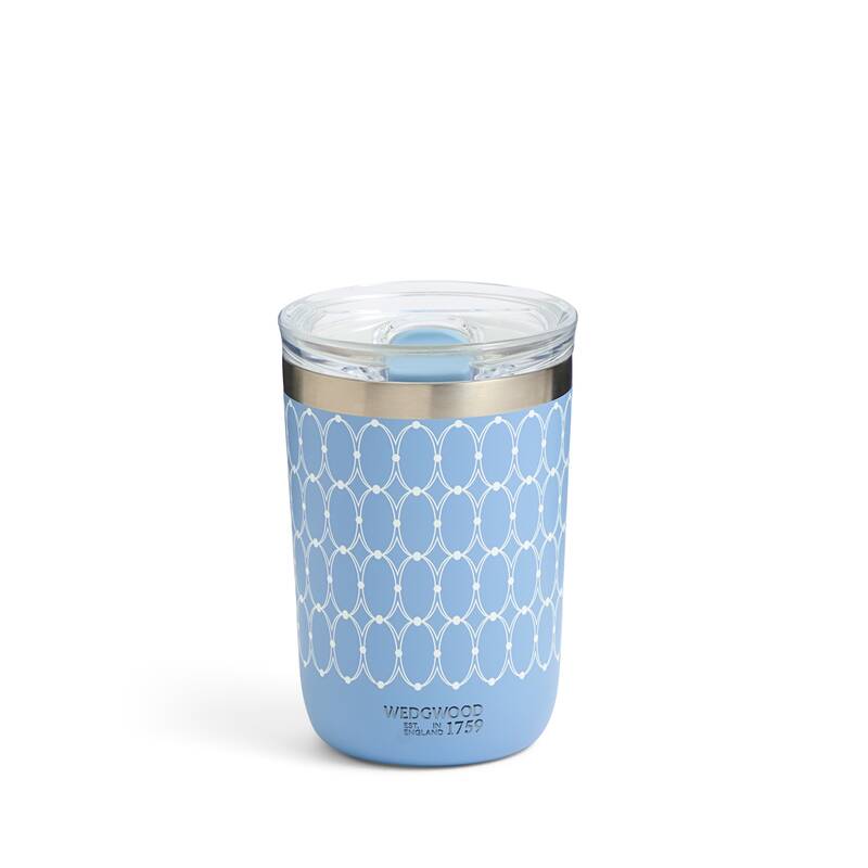 ルネッサンス ブルー 蓋付ドリンクタンブラー（ステンレス）