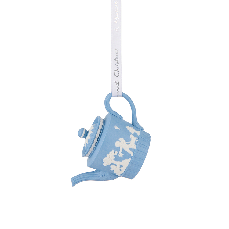 ホリディ オーナメント  ティーポット ブルー