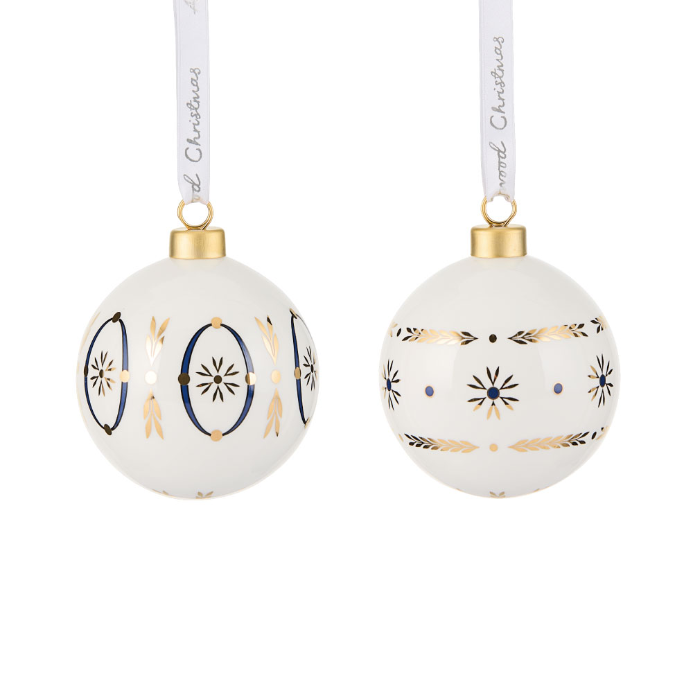 【終了しました】ホリディ オーナメント  ルネッサンス ゴールド 2ピース