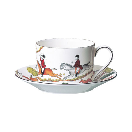 ハンティング シーン ティーカップ&ソーサー