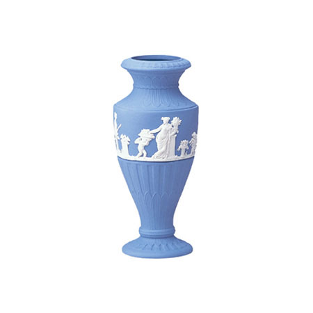 ジャスパー ペール ブルー フルーテッド フラワーベース